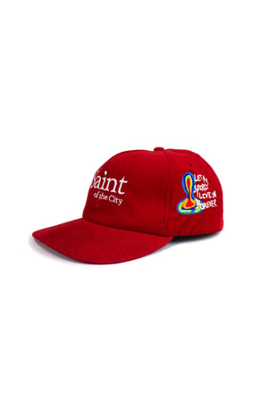 Red Corduroy Thermal Snapback