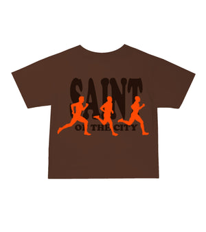 "NY Saint of the City" Brown Sample Tee